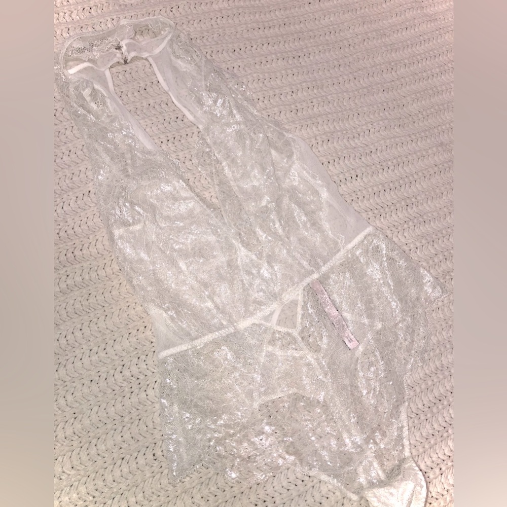 Victorias Secret White Lace Teddy Size Small